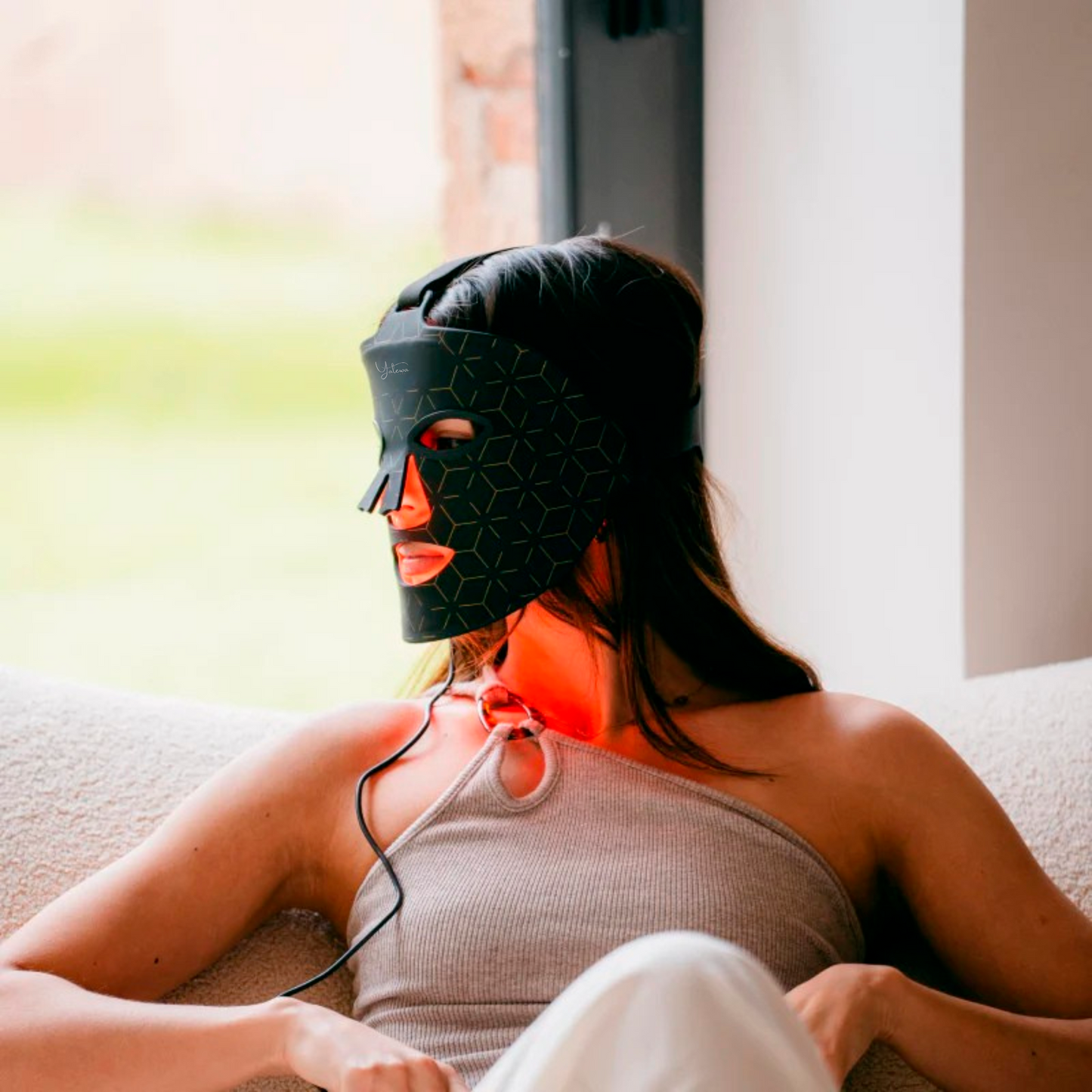 Máscara facial LED con terapia de luz roja para La cara y la piel