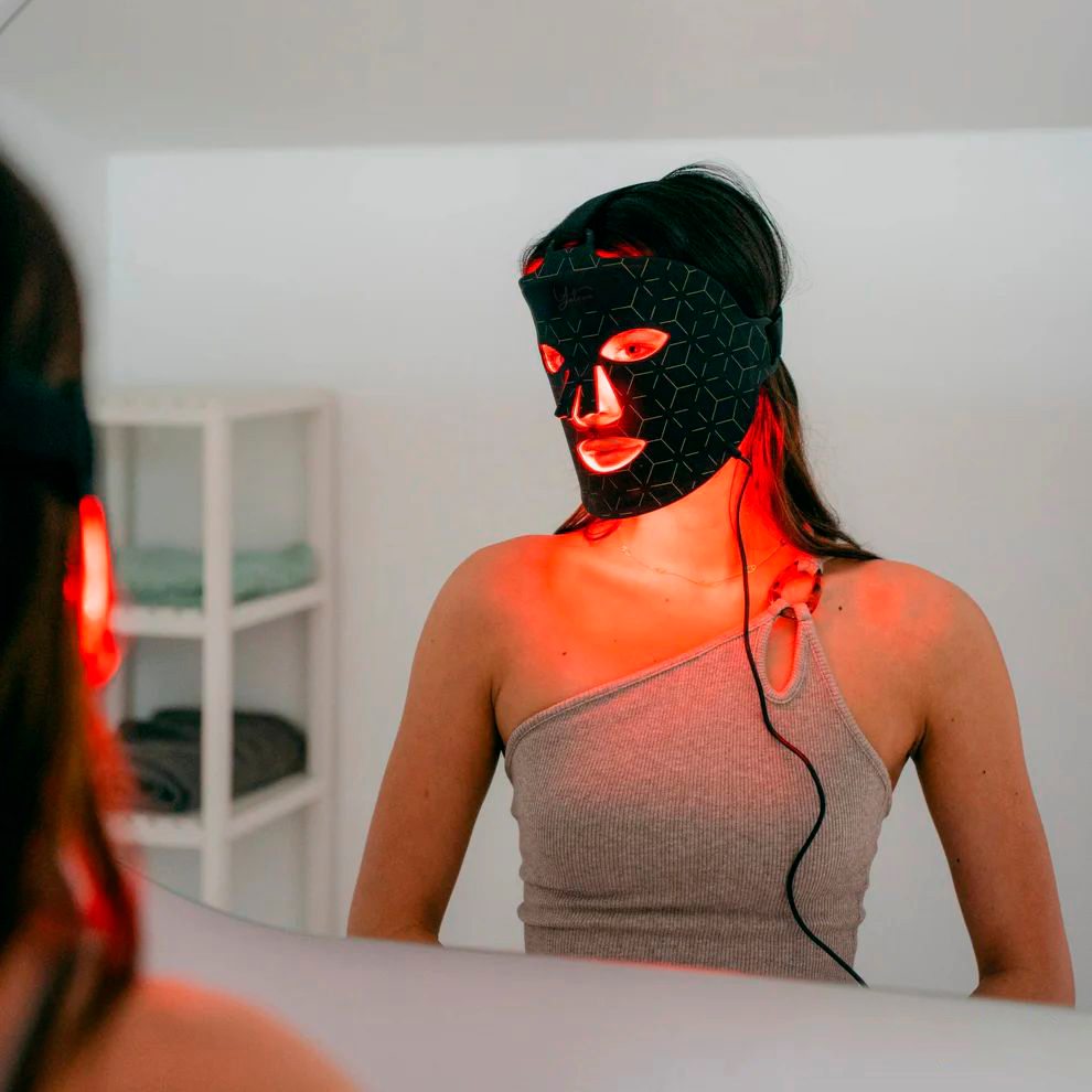 Máscara facial LED con terapia de luz roja para La cara y la piel