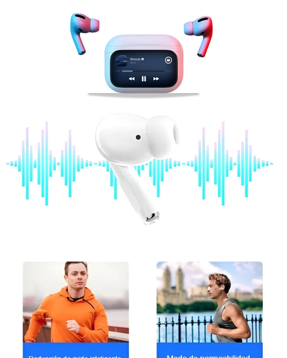Pack Tecnológico AirPods Pro HD (Última Generación) + Ventilador Inteligente ProEvolution HIZ10 | Rendimiento Superior con Garantía Oficial de 12 Meses
